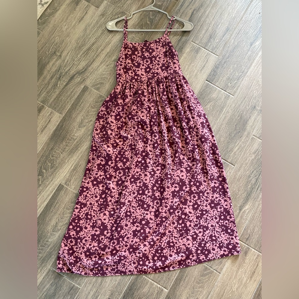 Target Wild Fable Sun Dress In Eggplant and Pink XS